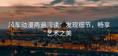 风车动漫两遍阅读：发现细节，畅享艺术之美
