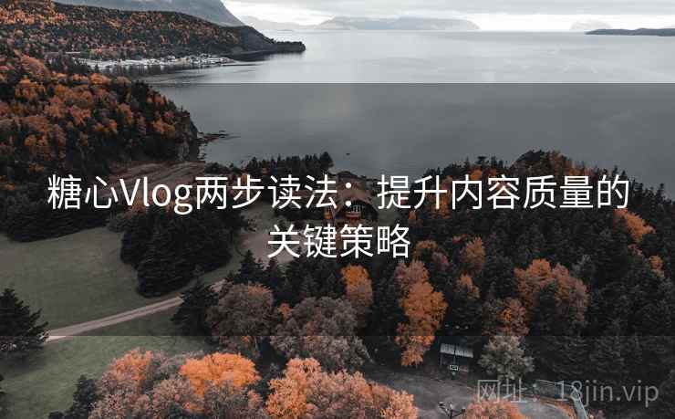 糖心Vlog两步读法：提升内容质量的关键策略