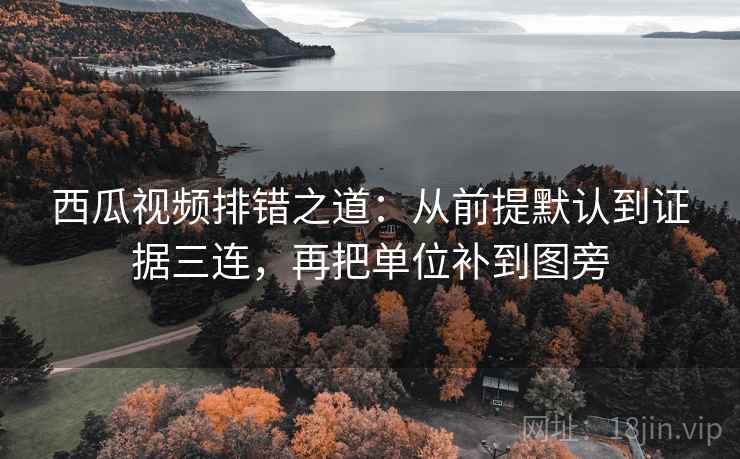 西瓜视频排错之道：从前提默认到证据三连，再把单位补到图旁